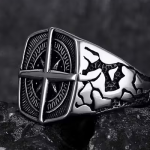 Men's Vintage Pirate Nautical Cross Band Style Biker Ring