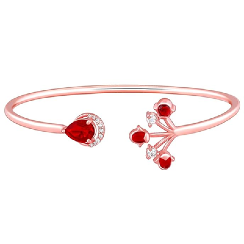 925 Silver Rose Gold Liberty of Love Cuff Bracelet, Adjustable