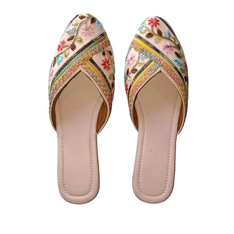 Women's Embroidered Floral Juttis