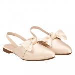 Women’s Flat Sandals – Stylish Slingback Slip-On Bally with Bow Design, Comfortable Casual & Party Footwear