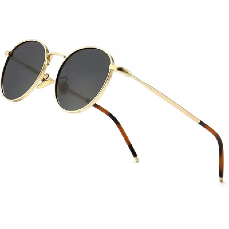 Ponderable UV Protection Coating Round Sunglasses for Men and Women Classic Metal Sun Glasses