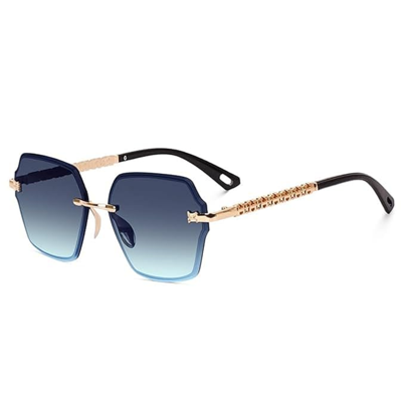 UV Protected Designer Rimless Oversized Sunglasses for Women