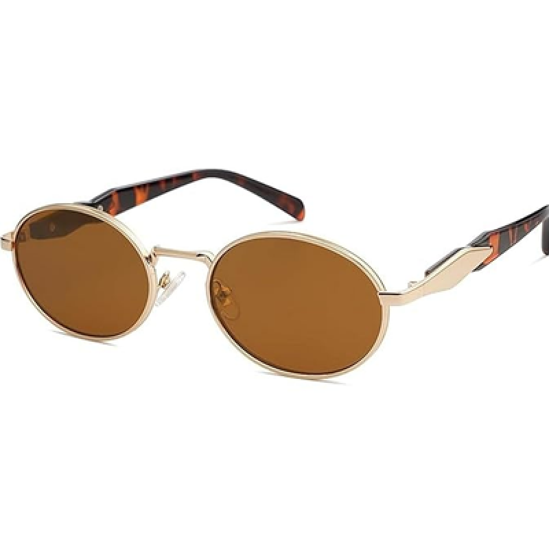 Retro Oval Sunglasses for Men & Women | Metal Frame | UV400 Protection | Durable, Stylish & Trending Shades
