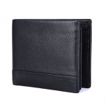 Black Men's Wallet Stylish Genuine Leather Wallets for Men Latest Gents Purse with Card Holder Compartment