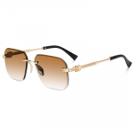 UV Protected Square Rimless Sunglasses for Men