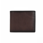 Men Brown Solid Leather Wallet