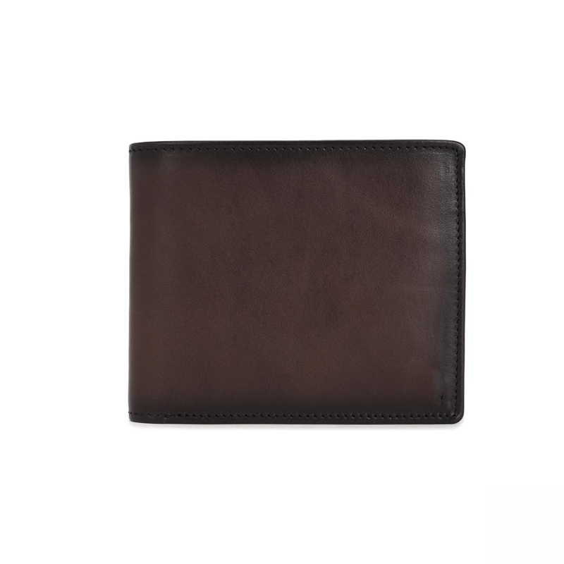 Men Brown Solid Leather Wallet