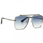 UV Protected Driving Pilot Gradient Square Metal Body Sunglasses for Men and Women