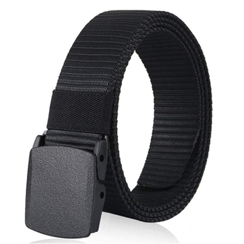Men's Nylon Fabric Belt for Men, Plastic Flap Buckle, fits on upto 40 inches waist size