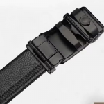Men’s Auto Lock Vegan Leather Belt | Stylish Adjustable Buckle Belt for Formal & Casual Wear I Fits upto 40 Inches Waist size