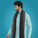 Premium Men's Warm And Stylish Woolen Muffler With Multicolour Stripes And Stylish Tussles Ends - 70 Inches * 11 Inches