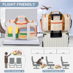 Travel Duffle Bag with Shoe Compartment for Women