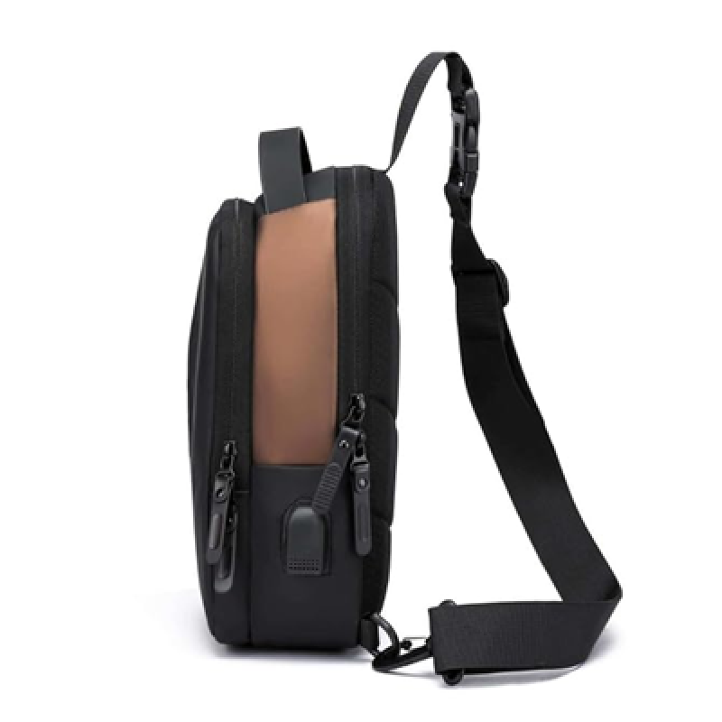 Waterproof Polyester Slim Unisex Crossbody Sling Bag Chest Backpack Men's Shoulder Bag