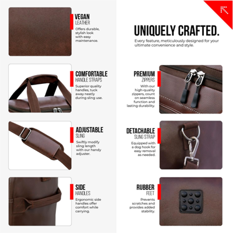 Travel Duffle -Cabin Luggage Bag for Men and Women-Vegan Leather