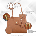 Women's Ocean Side Satchel Tote Handbag