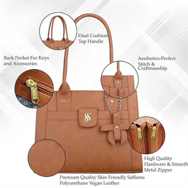 Women's Ocean Side Satchel Tote Handbag