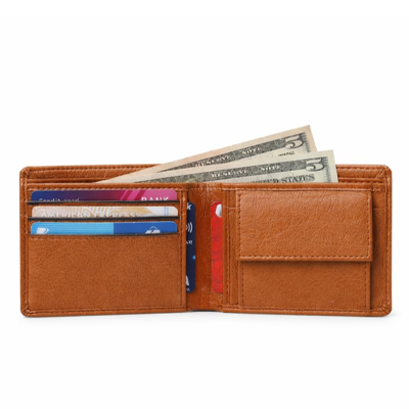 Men’s Vegan Leather Wallet with Coin Pocket