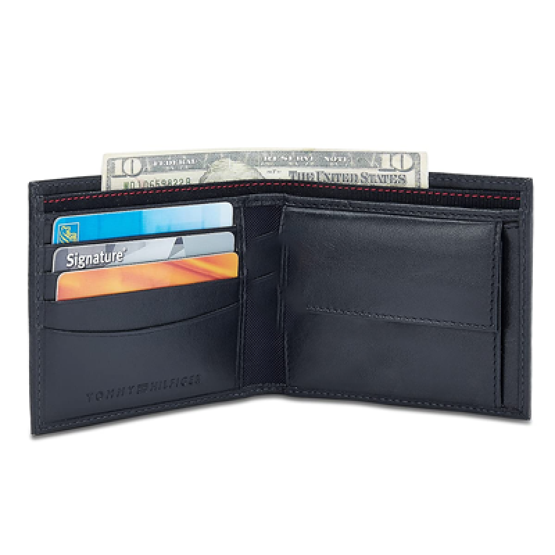 Hilfiger Men's Global Coin Wallet Elkhom - Navy