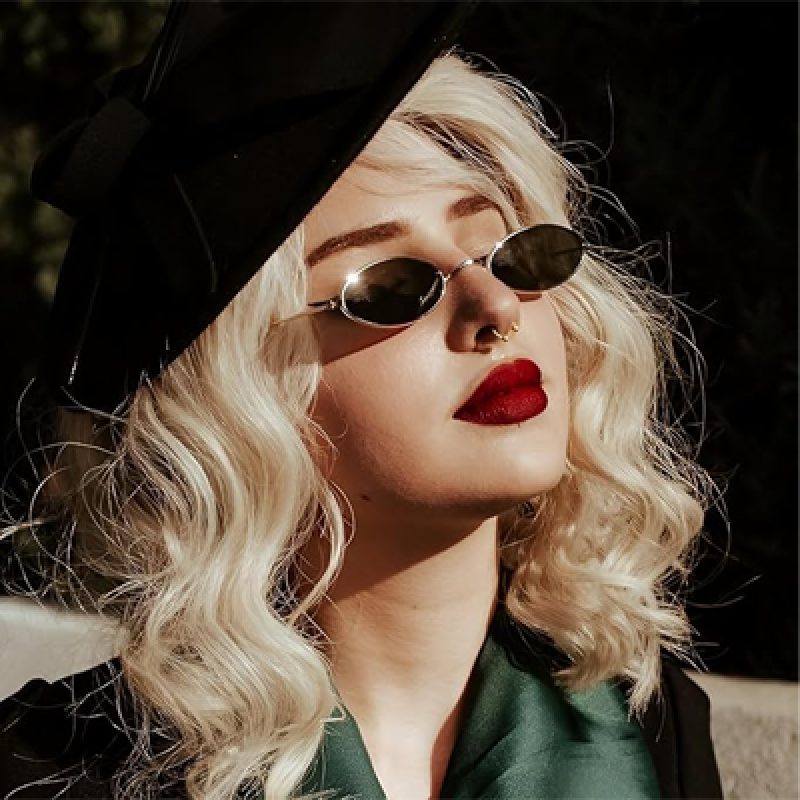 Diamond Shape Cat Eye Women's Sunglasses Lightweight Frames Provide Uv Protection,Small Metal Frames Making Them Ideal For Everyday Wear.,Non-Polarize