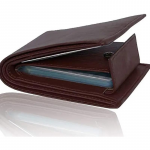 Brown Leather Wallet for Men, Multiple Card Slots, Cash Compartment, Classic Bifold Design, Metro Card and ID Holder