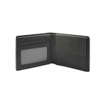 Navy Black Color Groix Over Flap Coin Leather Wallet