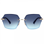 UV Protected Designer Rimless Oversized Sunglasses for Women