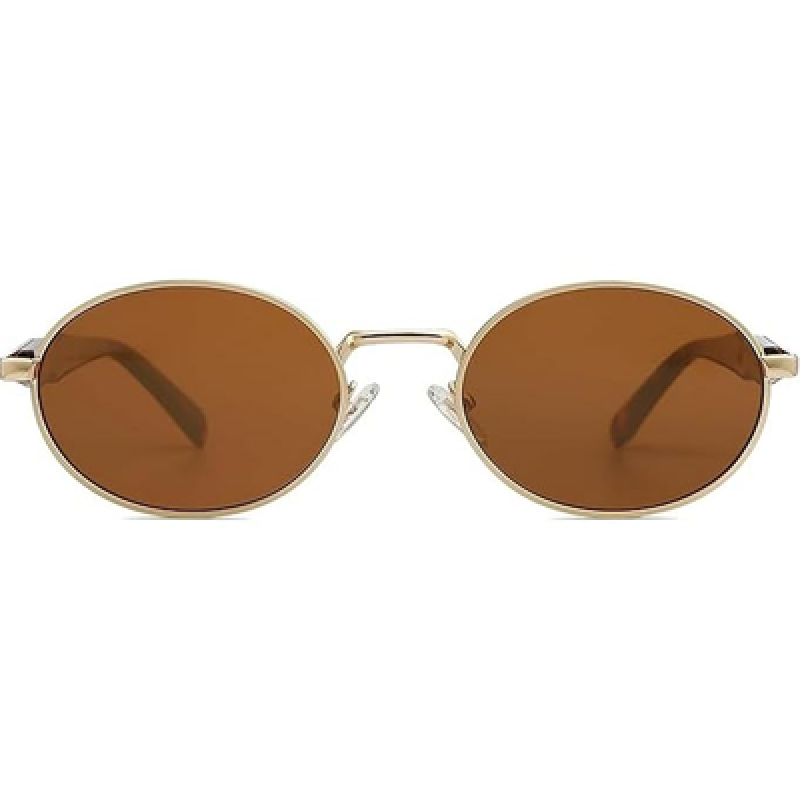 Retro Oval Sunglasses for Men & Women | Metal Frame | UV400 Protection | Durable, Stylish & Trending Shades