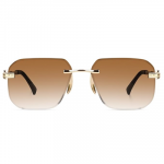 UV Protected Square Rimless Sunglasses for Men