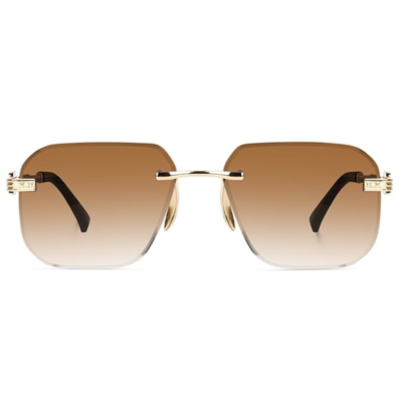 UV Protected Square Rimless Sunglasses for Men