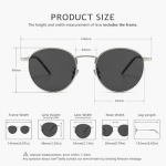 Ponderable UV Protection Coating Round Sunglasses for Men and Women Classic Metal Sun Glasses