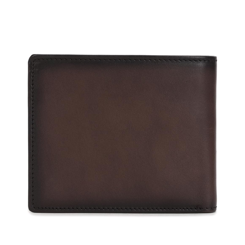 Men Brown Solid Leather Wallet