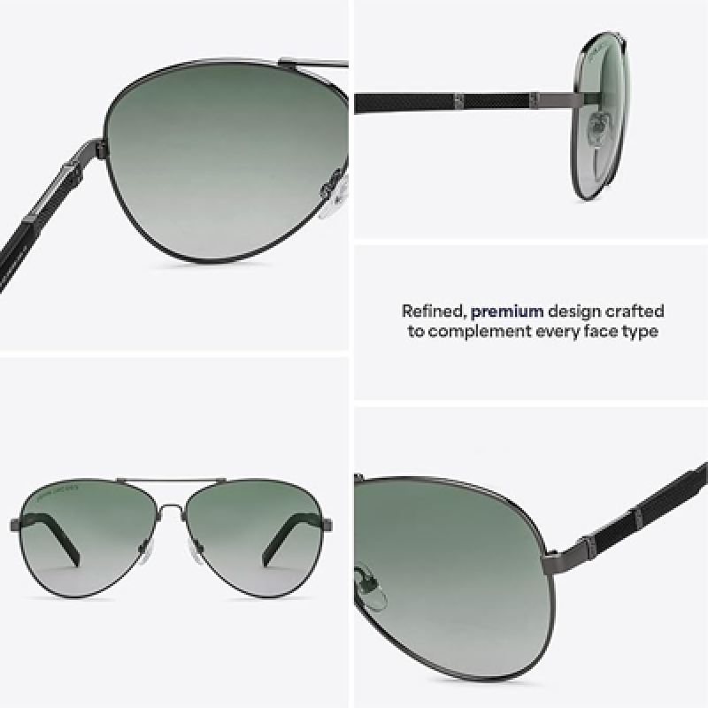 Full Rim Rectangular Stylish & Premium Polarized Sunglasses | Polarized and 100% UV Protected | Men & Women | Extra Wide