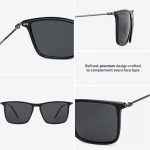 Full Rim Square Stylish Sunglasses | Polarized And UV Protected | For Men And Women | Large