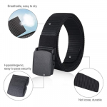 Men's Nylon Fabric Belt for Men, Plastic Flap Buckle, fits on upto 40 inches waist size
