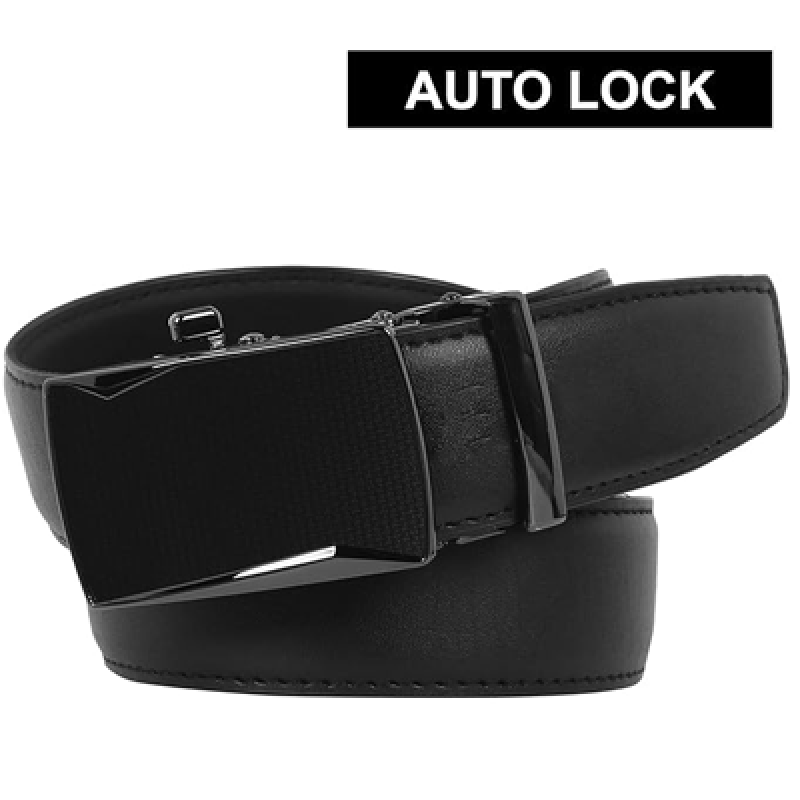 Men's Leather Auto Lock Belt