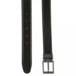 Men's 100% Italian Leather Matt Gun Metal Buckle Formal Reversible Bel