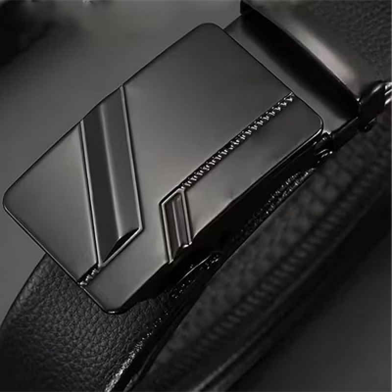 Men’s Auto Lock Vegan Leather Belt | Stylish Adjustable Buckle Belt for Formal & Casual Wear I Fits upto 40 Inches Waist size