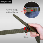 Men's Nylon Fabric Belt for Men, Plastic Flap Buckle, fits on upto 40 inches waist size
