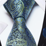 Tie for Men – Micro Silk Neck Ties Set with Cufflinks Flower Pin, Pocket Square & Black Gift Box, Combo Necktie Sets for Office Wear, Formal Suits & W