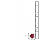 Rhodium Plated Maroon Solitaire Crystal Cufflink for Mens and Boys