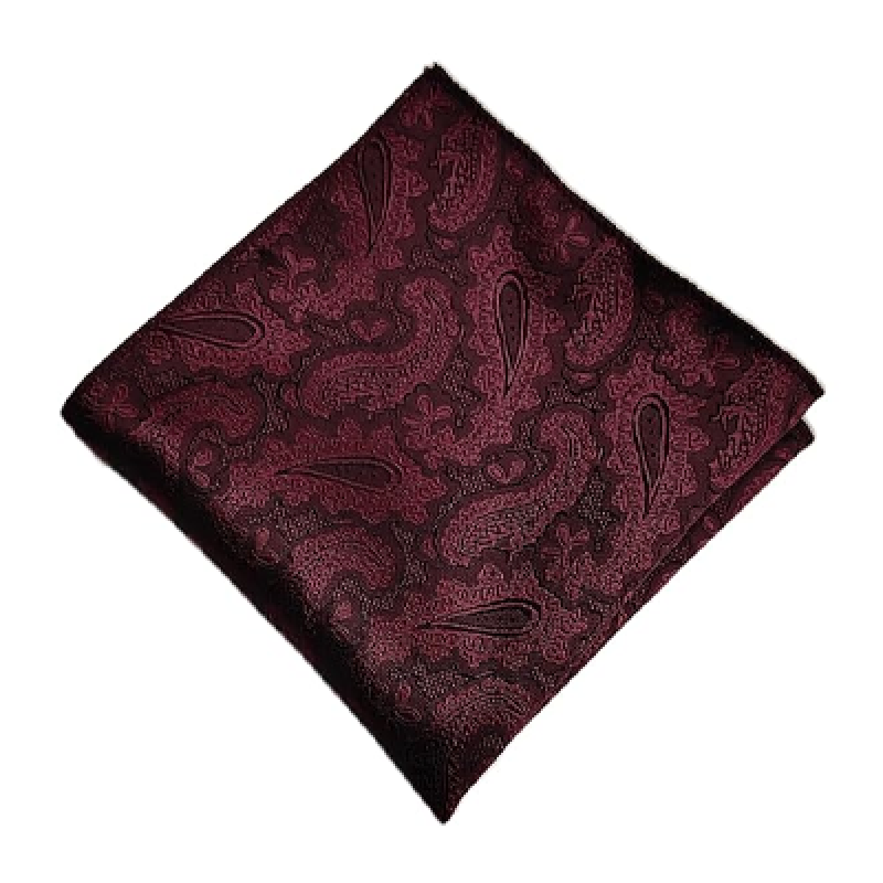 France Men's Designer Pocket Square Paisley Satin Microfiber Free Size