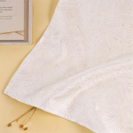 Men's White Paisley Pocket Square