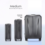 Gallardo Medium Size Carbon Fibre Hard Trolley Bag Polycarbonate Antiscratch Travel Suitcase with 8 Silent Wheels