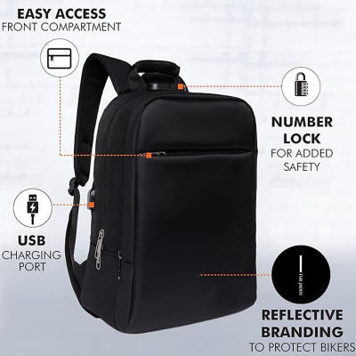 Anti Theft Number Lock Backpack Bag with 15.6 Inch Laptop Compartmen