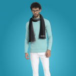 Premium Men's Warm And Stylish Woolen Muffler With Multicolour Stripes And Stylish Tussles Ends - 70 Inches * 11 Inches