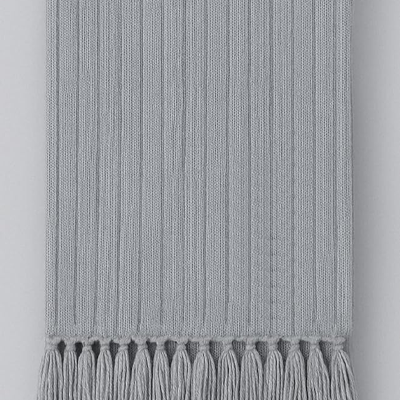 100% Pure Wool Winter Muffler for Men & Women | Premium Ribbed Knit Warm Scarf with Tassels
