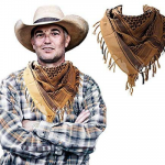 Men's Pure Cotton Arab Shemagh Neck Wrap Arafat Keffiyah Desert Army Wear Head Scarf Stole
