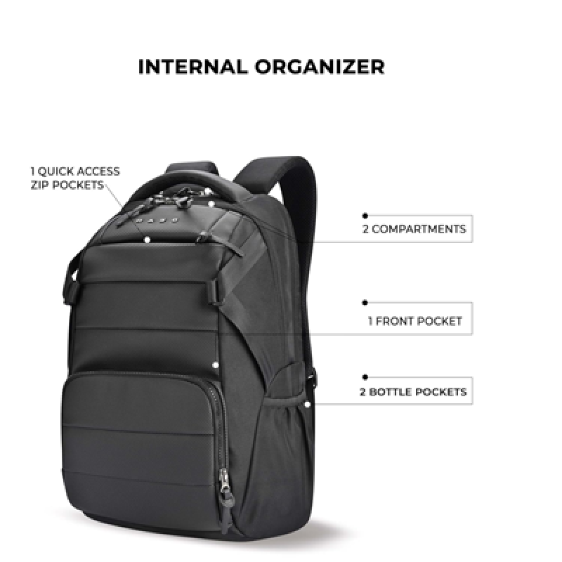 Faux Leather 17"/25L Medium Water Resistant laptop Backpack/Casual Backpack