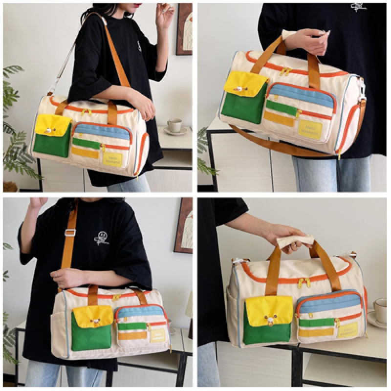 Travel Duffle Bag with Shoe Compartment for Women