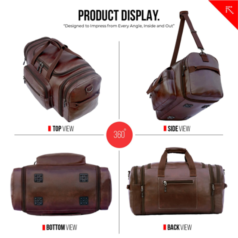 Travel Duffle -Cabin Luggage Bag for Men and Women-Vegan Leather